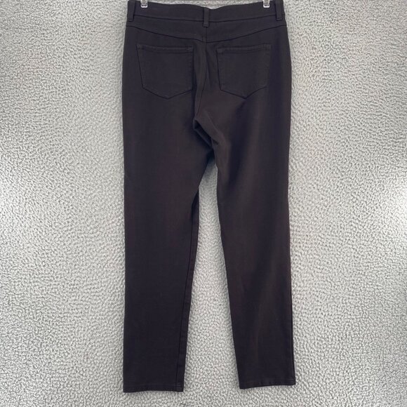 Chicos Jeans Womens 0.5 US 6 Brown Knit Skinny Stretch Jeggings Pockets Casual - Picture 3 of 11
